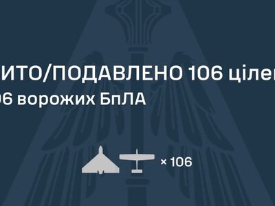 ППО знешкодила 106 ворожих безпілотників: є влучання на 14 локаціях