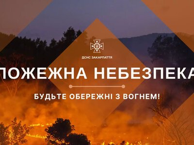 На Закарпатті зберігається надзвичайна та висока пожежна небезпека