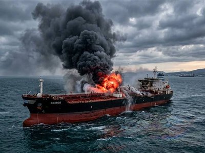 Біля Новоросійська був атакований грецький танкер з російською нафтою