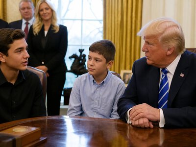 Трамп зустрівся з підлітком-рятувальником і хлопчиком, якого той урятував у Каліфорнії
