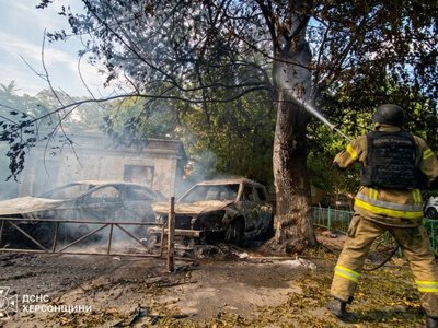 У Херсоні через атаку російського дрона виникла пожежа