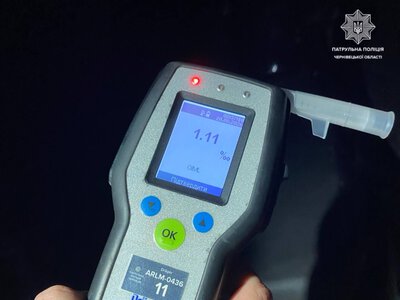 На Буковині у 20-річного водія Lifan патрульні виявили 1,11 проміле алкоголю