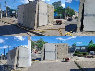 У Запоріжжі ремонтують нове модульне укриття, в якого обвалилася стіна: працівники пояснили, що сталося (фото, відео)
