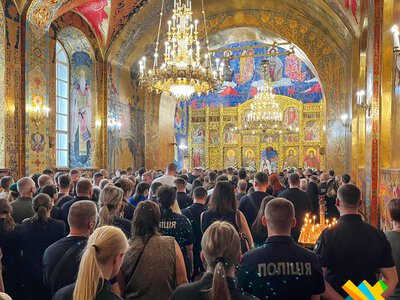 Житомир прощався з офіцерами Головного управління Національної поліції в Житомирській області, які загинули внаслідок ракетного удару росії по нашому місту
