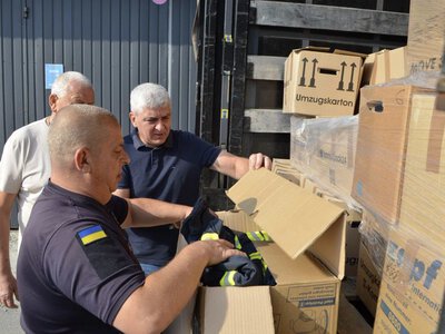 Звенигородські рятувальники отримали партію захисного спорядження з Німеччини