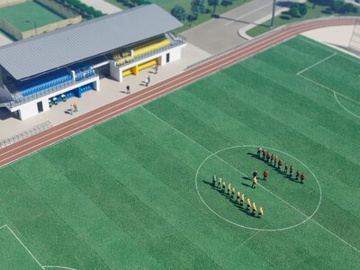 В Ільниці зводять сучасний стадіон у межах проєкту «Освітній кластер»: деталі візиту Андрія Шевченка та Віктора Микити