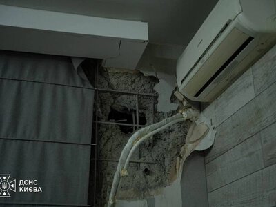 Нічний обстріл столиці: у Голосіївському районі Києва пошкоджено багатоповерхівку