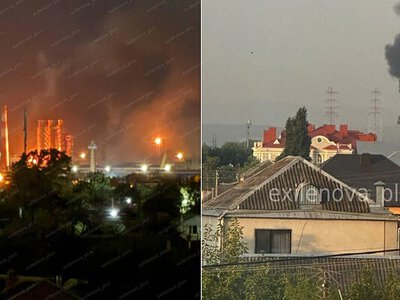Після атаки дронів на Росію загорівся НПЗ, пошкоджена залізниця