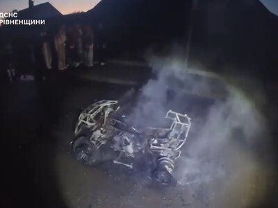 У Костополі під час пожежі згорів квадроцикл