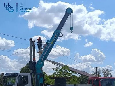 На Миколаївщині водій зніс опору ЛЕП та залишив кілька десятків сімей без світла