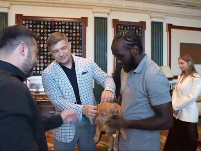 Особливий подарунок: Кроуфорд подарував Зеленському цуценя, яке назвали на честь майбутньої ППО