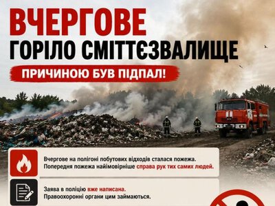 Кинули «коктейль Молотова - свалявське сміттєзвалище намагалися підпалити підлітки у масках