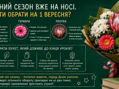 Шкільний сезон вже на носі. Які квіти обрати на 1 вересня?