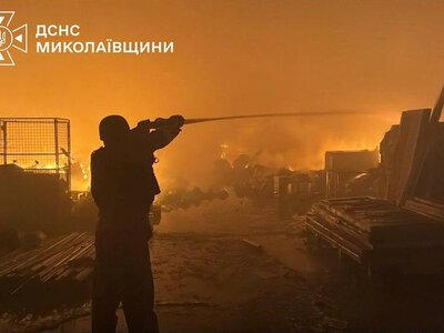 З'явилося відео з місця атаки дрона на супермаркет у Миколаєві
