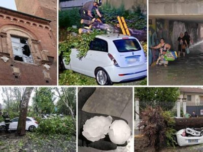 Кілька районів на півночі Італії зазнали масштабних збитків від смерчу й граду