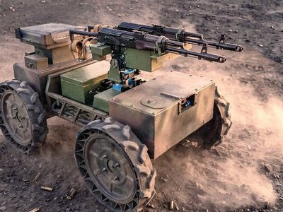 На фронті випробовують роботів зі спареними автоматами Калашникова
