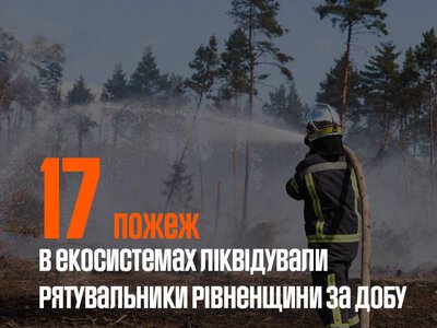 На Рівненщині знищено вогнем понад 12,3 гектара сухої рослинності