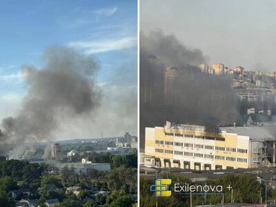Сильні “прильоти” у Бєлгороді: горять ТЕЦ та склади “Ozon” (відео)