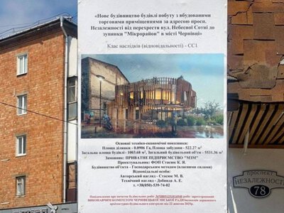 У Чернівцях на перехресті Проспекту і Небесної Сотні збудують торгівельний центр