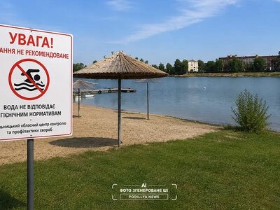 Вода на міському пляжі Хмельницького не відповідає нормам за мікробіологічними показниками