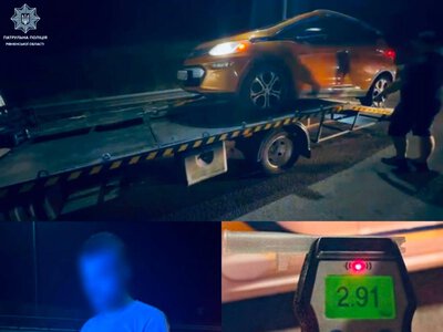2,91 проміле: поблизу Квасилова патрульні зупинили п’яного водія