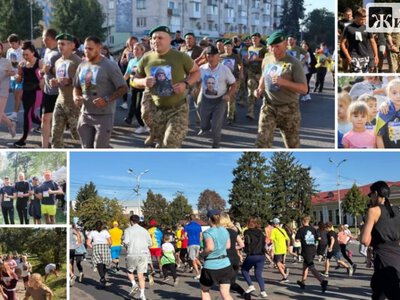 На Житомирщині тисячі людей долучилися до 9-го забігу «Шаную воїнів, біжу за Героїв України»