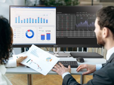 Philips представила 34-дюймовий монітор 34B2U5900C із двома режимами роботи та зарядкою на 140 Вт