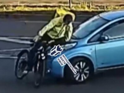 У Рівному велосипедист потрапив під колеса автівки (ВІДЕО)