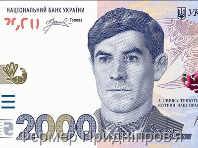 Вже завтра в гаманцях українців з’явиться нова банкнота номіналом 2000 грн із зображенням Василя Стуса 