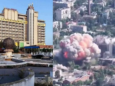 Окупанти видали фонтан за склад боєприпасів у Херсоні