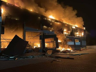 Другий удар за кілька днів: на Софіївській Борщагівці ворог знову поцілив у склади