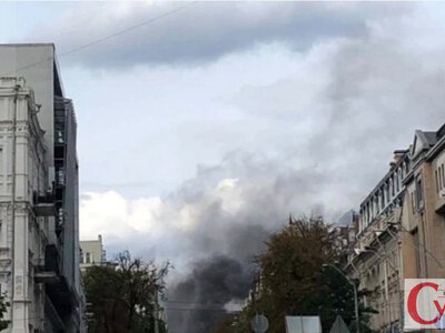 Російський дрон вдарив по будівлі СБУ в центрі Києва
