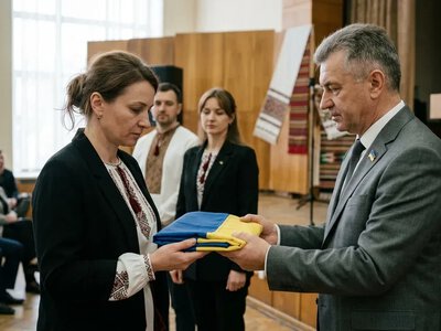 Херсонщина отримала копію історичного прапора 1991 року