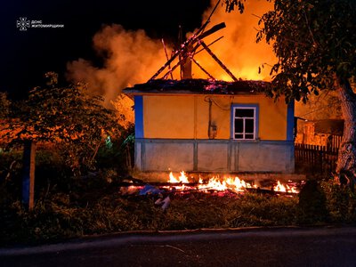 Рятувальники ліквідували пожежу в с. Гуменники Житомирського району