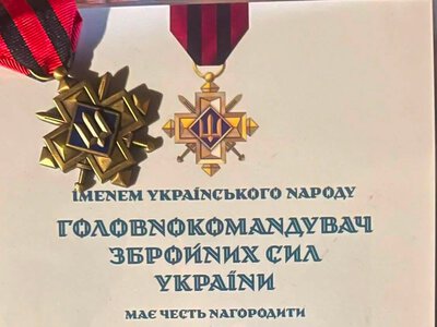 Військовий з Борщівщини отримав «Золотий Хрест» від Головнокомандувача ЗСУ