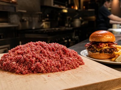Токійський заклад Wagyu Brothers готує бургери з вручну січеної яловичини вагю