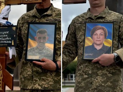 На вічний спочинок у Рівному провели Захисників Романа Грицюка і Мирославу Наумчук