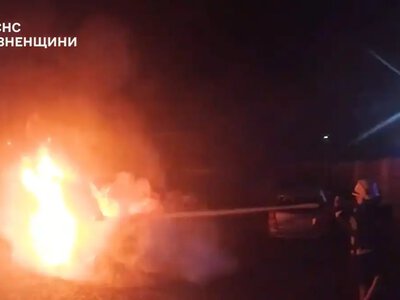Згорів автомобіль вночі на Рівненщині (ВІДЕО)