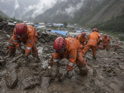 У Китаї після зсуву загинули 43 людини, ще 519 зникли безвісти — ECNS