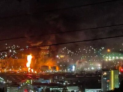 У Новоросійську після атаки безпілотників горить мазутний термінал