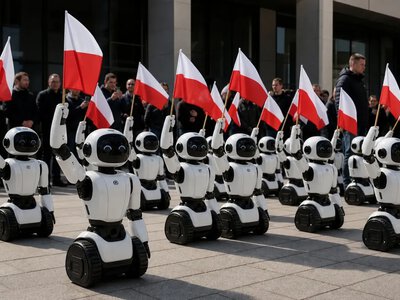 Роботи вийшли на протест у Варшаві: вони вимагали захистити людей від ШІ