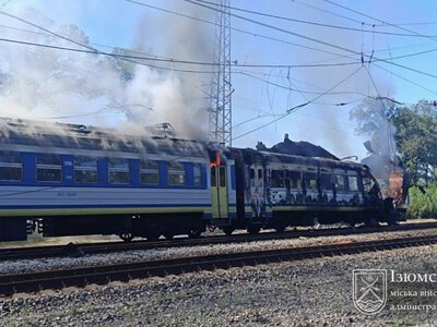 9 вересня близько 10:00 росіяни атакували «шахедом» потяг «Харків-Ізюм» поблизу села Іскра
