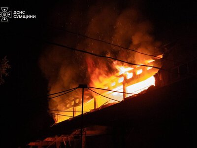 Рятувальники ліквідували пожежі, спричинені серією ворожих ударів по Сумщині, в тому числі і Кролевеччині