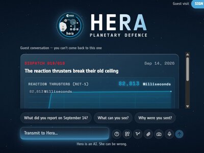 Запитуйте місію Hera: персональний AI-гід у світ планетарної оборони