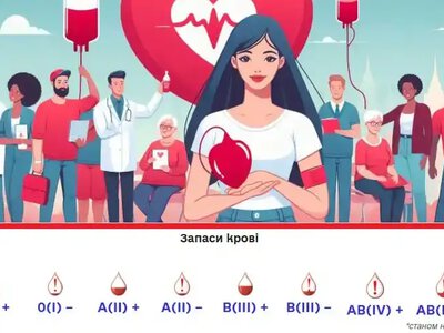На Рівненщині зафіксували критичну нестачу донорської крові практично усіх груп