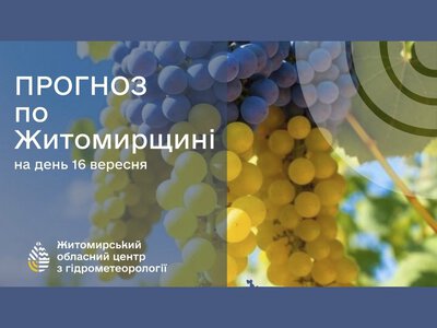 Сьогодні погода на Житомирщині