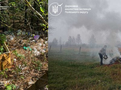 На Рівненщині виявили спалювання сухостою, сміття та порушення біля водойм