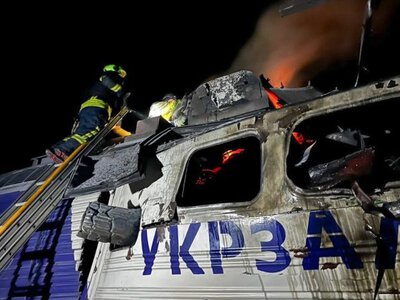 На Волині внаслідок російського удару загорівся тепловоз: подробиці