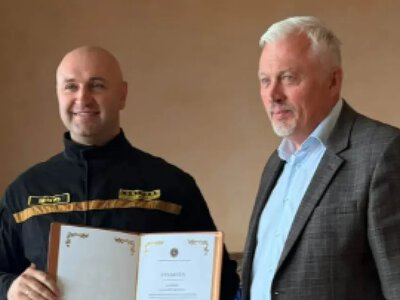 Голова Шептицької РДА Андрій Дяченко привітав працівників гірничорятувального загону з Днем рятівника