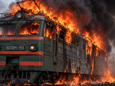 П’ятихатки знову під ударом: дрон пошкодив електровоз і вагон